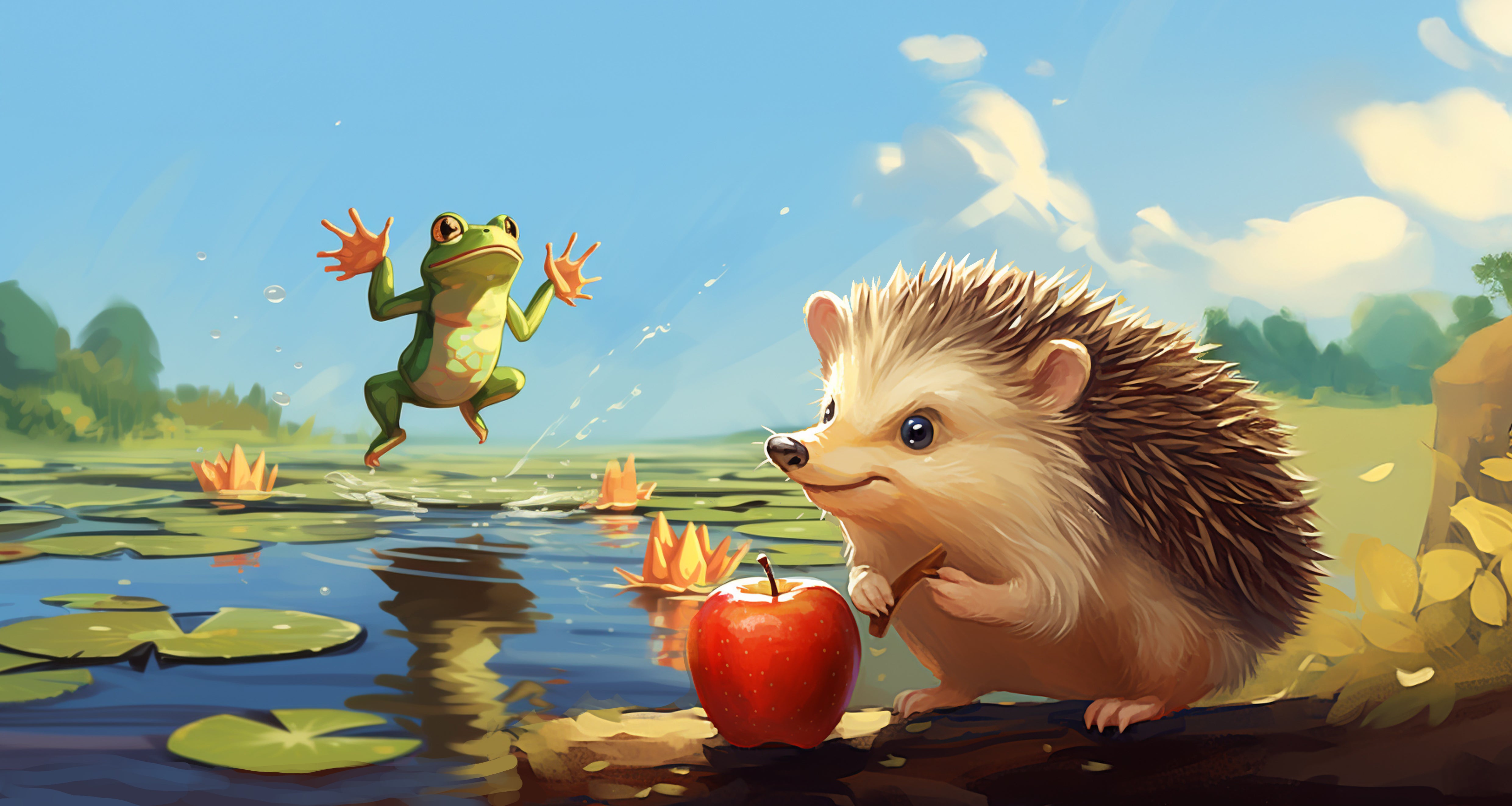 Der Igel und der Frosch