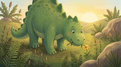 Der Dino, der Blumen sammelte