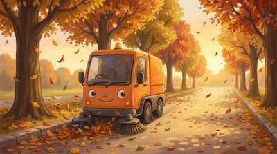 Die Kehrmaschine und das Herbstlaub