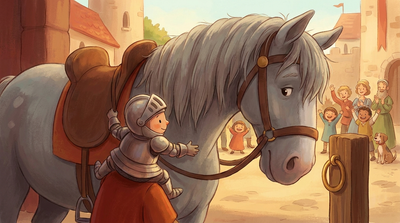 Der Ritter und das viel zu große Pferd