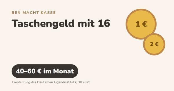 Taschengeld mit 16 Jahren: 40–60 € im Monat, Nebenjob und Führerschein-Sparen