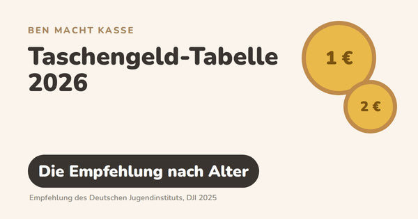Taschengeld-Tabelle 2026 – Ben macht Kasse