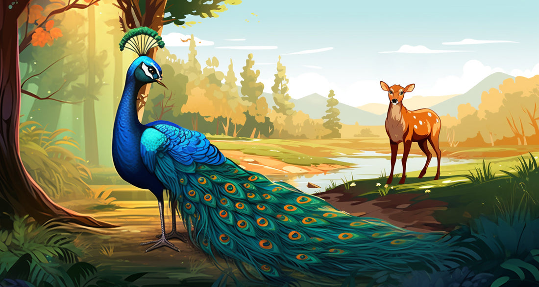 Das Reh und der Pfau