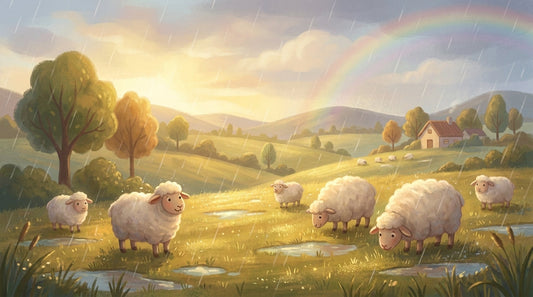 Aprilwetter über der Schafweide