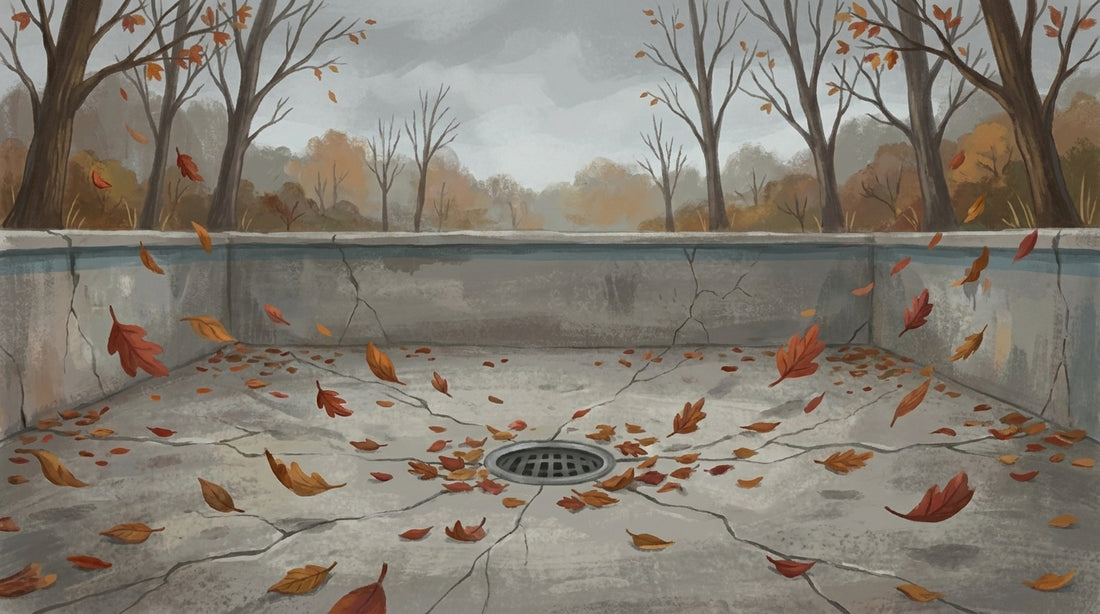 Das leere Becken im Herbst