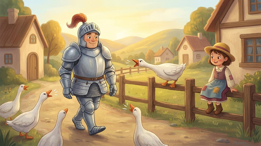 Hobert geht ruhig an den Gänsen vorbei