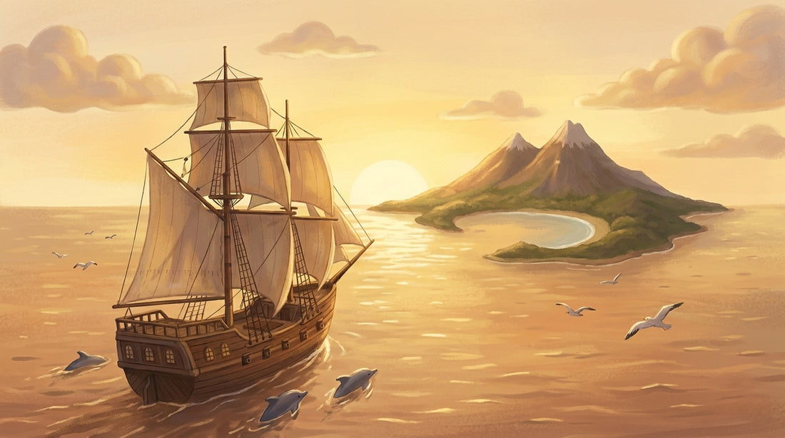 Die Insel mit dem Berg mit den zwei Spitzen