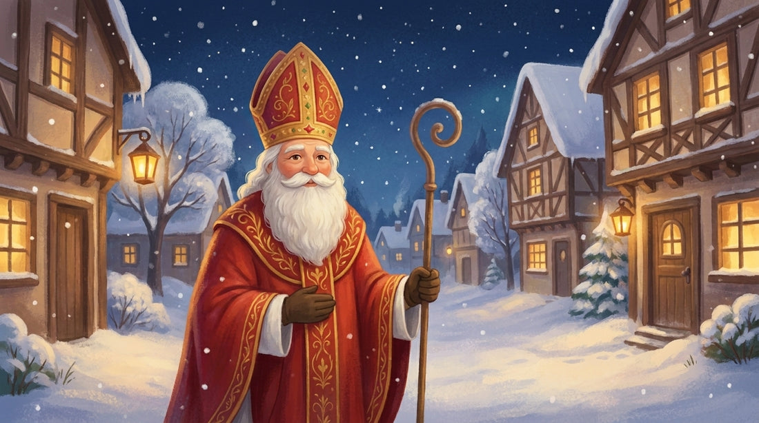 Nikolaus kommt mit Mitra und Stab