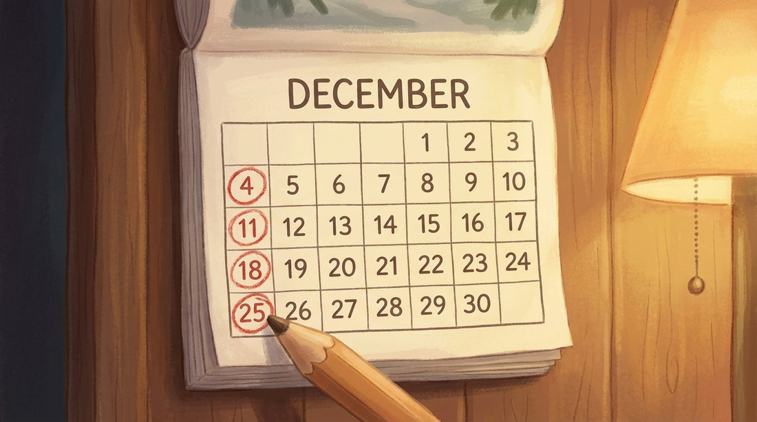 Vom 25. Dezember rückwärts zählen